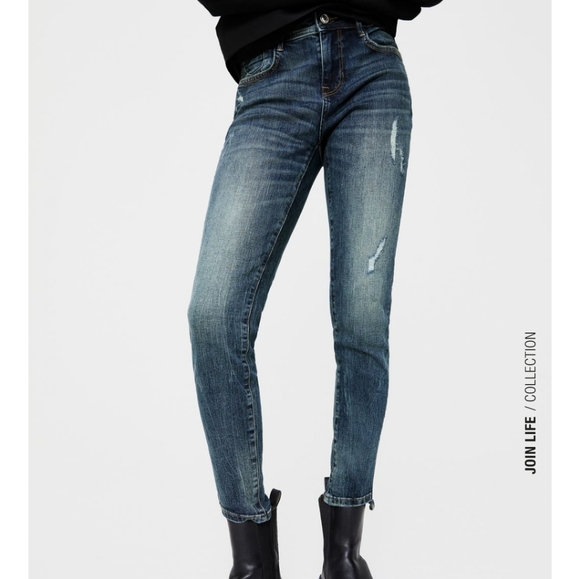 NWOT Zara Mid rise skinny jeans Sz 4